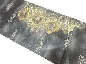 金彩螺鈿　菱に波模様　袋帯